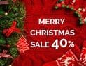 merry christmas sale 40 %
