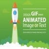 Design gif banner animated image or text