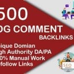 500 Blog Comments Backlinks With unique Domain