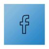 Facebook Logo in square shape background and in blue colour
