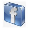 Facebook logo in tilt shape