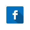 Facebook logo in blue background