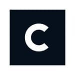 a image with black background and a big c is witten in white