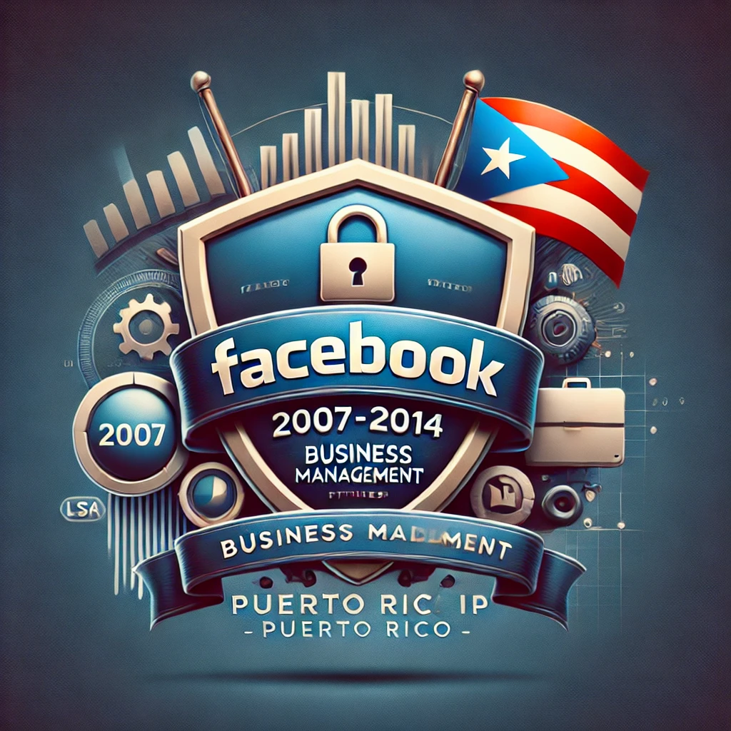Aged Softreg Facebook accounts 2007-2014 registered with 2 Business Managers added - Puerto Rican IP