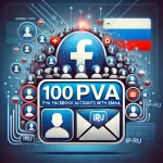 100 PVA Facebook Account with Email Latin Name and IP-RU