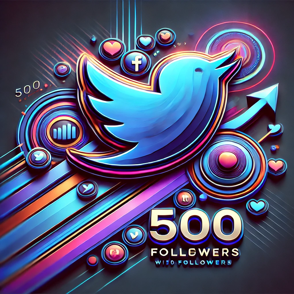 Boosted Twitter account with 500 followers