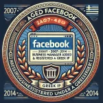 Aged Softreg Facebook accounts 2007-2014 registered with 2 Business Managers added - Greek IP