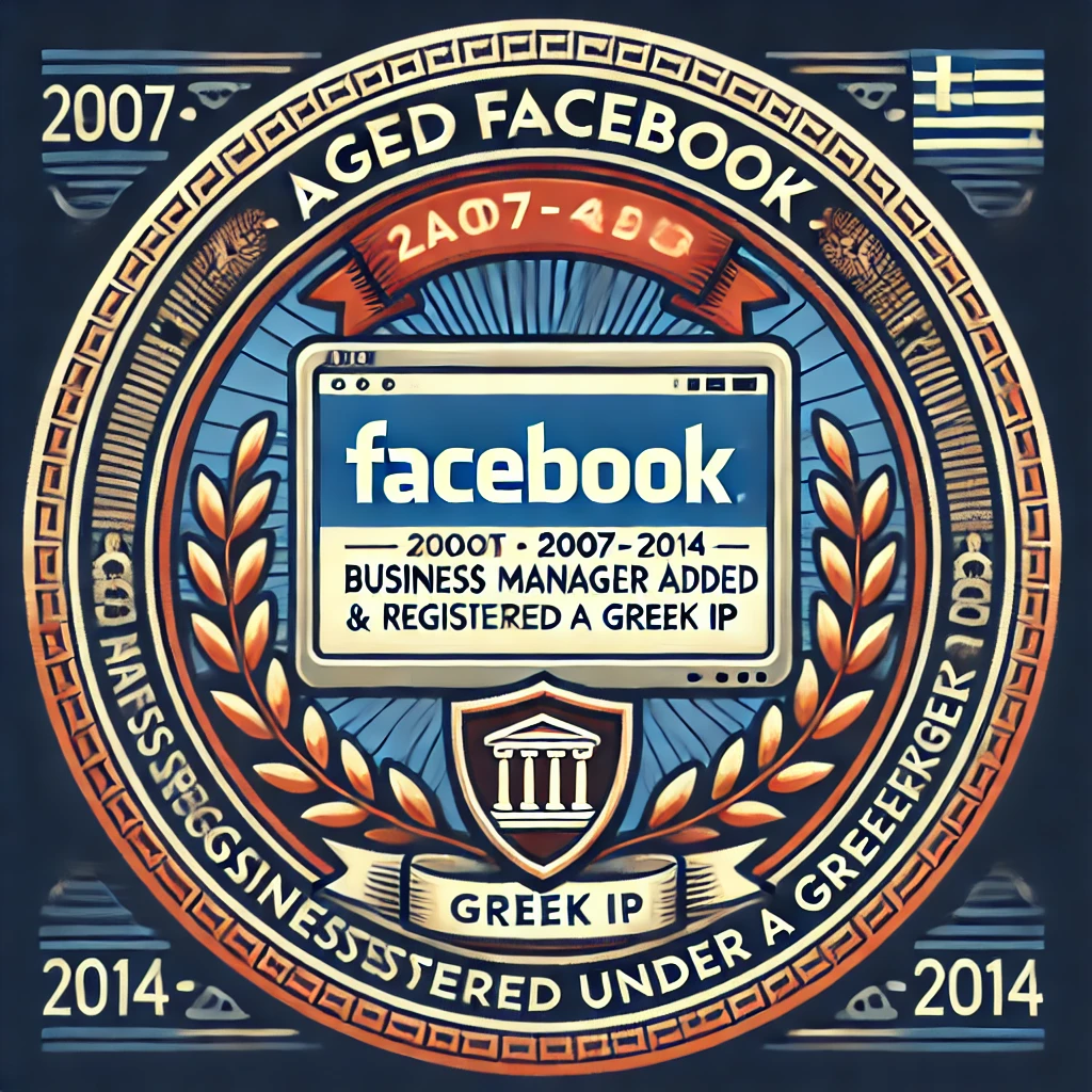 Aged Softreg Facebook accounts 2007-2014 registered with 2 Business Managers added - Greek IP