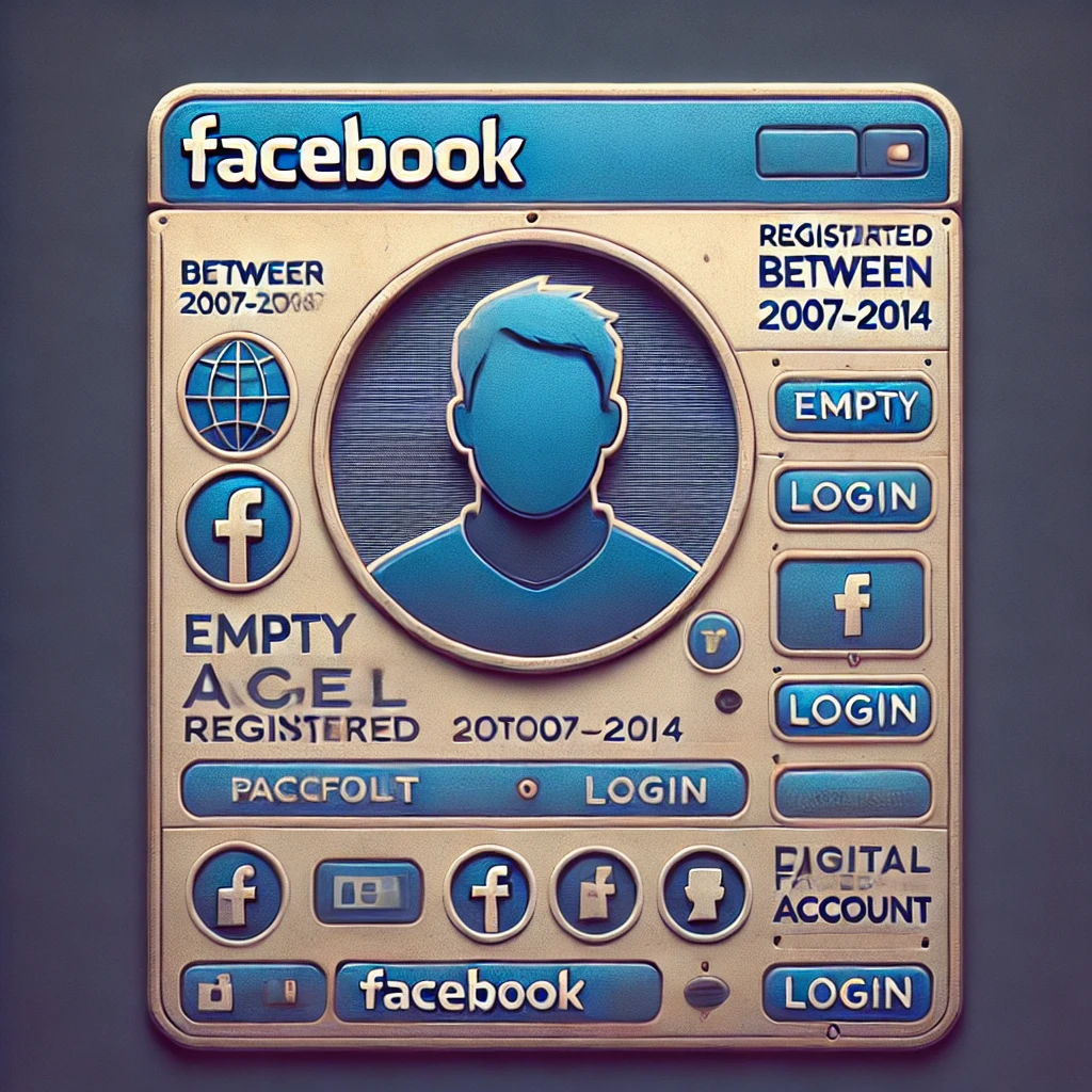 Aged Facebook Account 2007-2014 Registered without content - MY IP