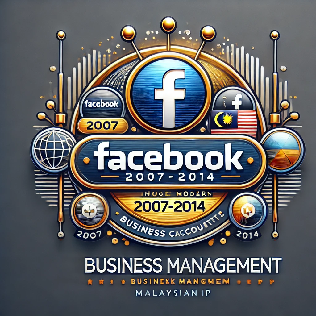 Aged Softreg Facebook accounts 2007-2014 registered with 2 Business Managers added - Malaysian IP