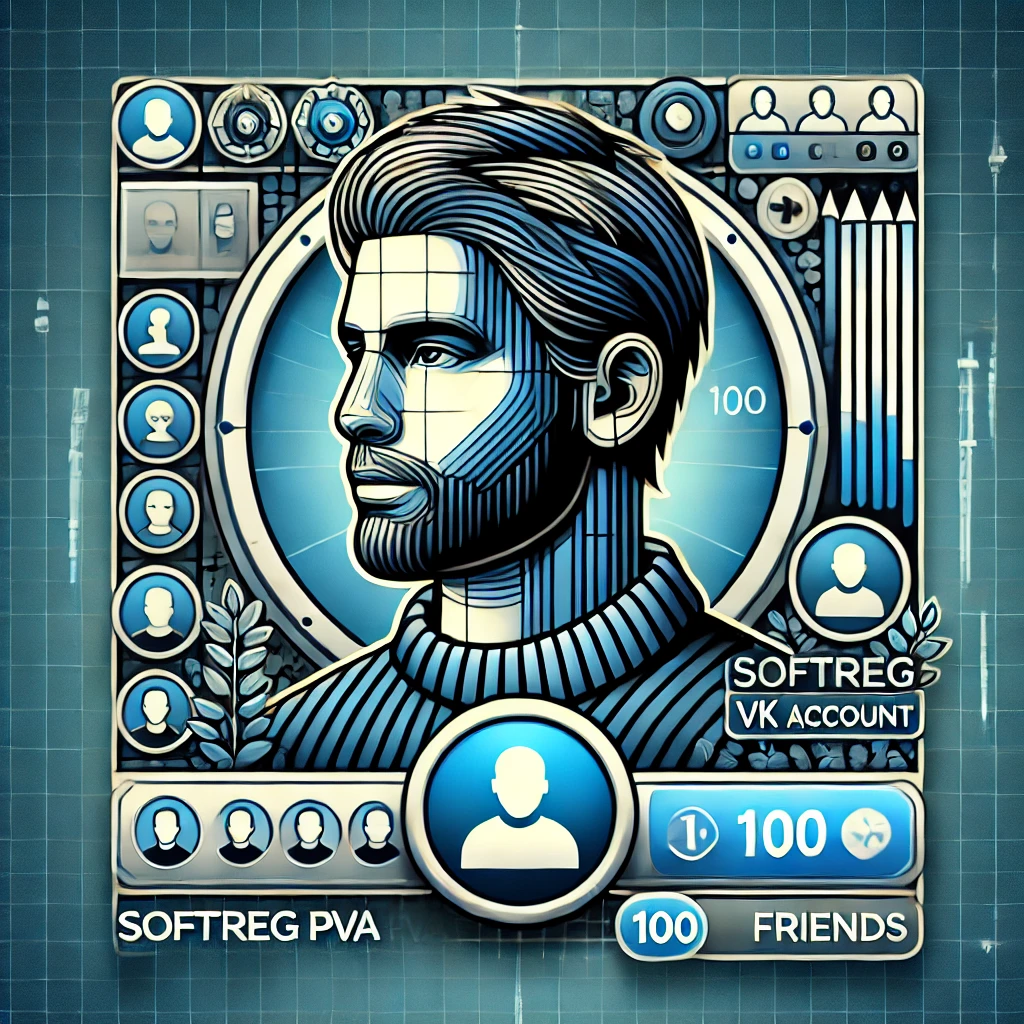 Softreg PVA VK Account Male Gender with 100 Friends