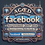 Aged Facebook Account 2007-2014 Registered without content - NL IP