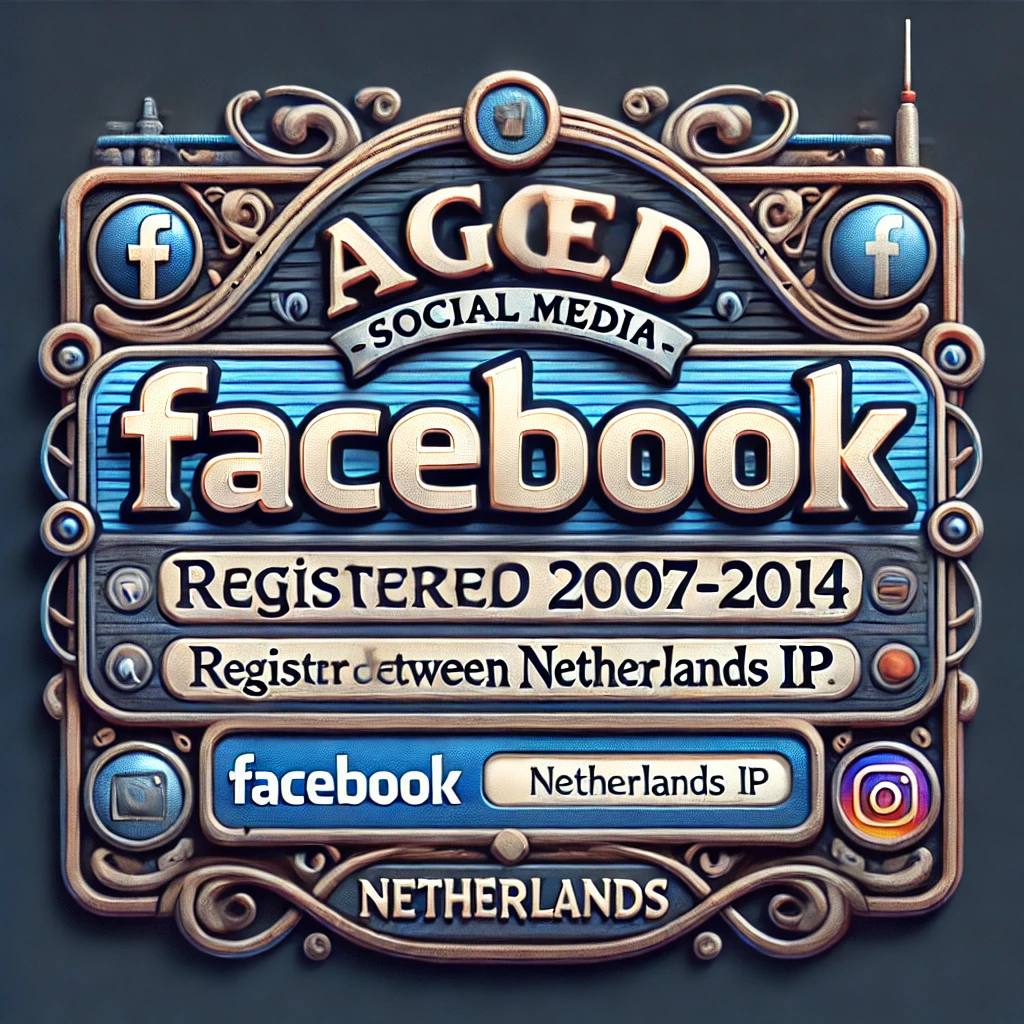 Aged Facebook Account 2007-2014 Registered without content - NL IP