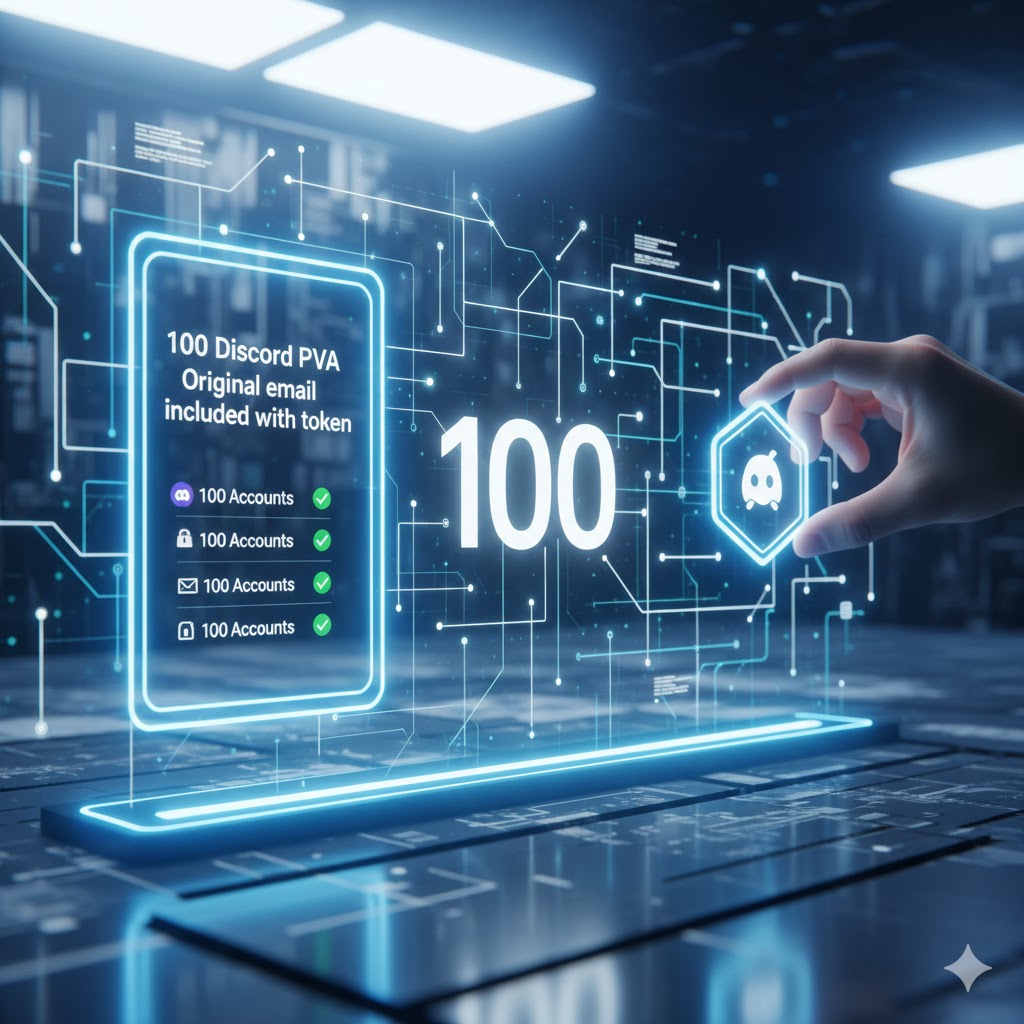 100 Discord PVA Original email included with token
