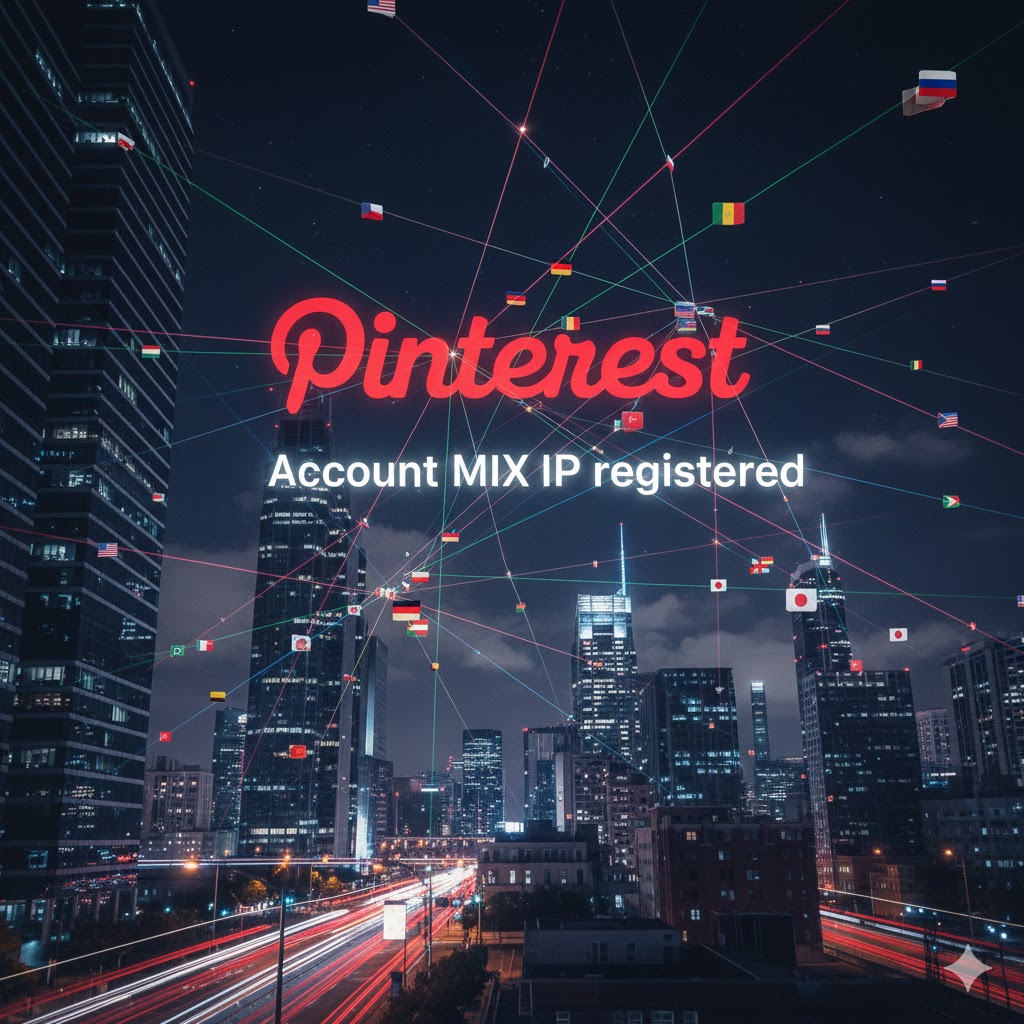 Pinterest Account MIX IP registered