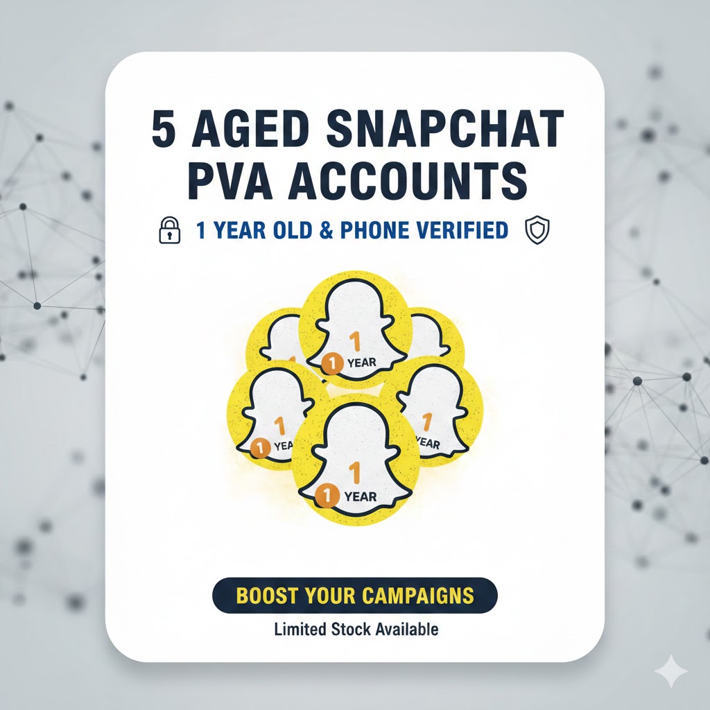 5 OLD SNAPCHAT PVA ACCOUNTS 1 YEAR