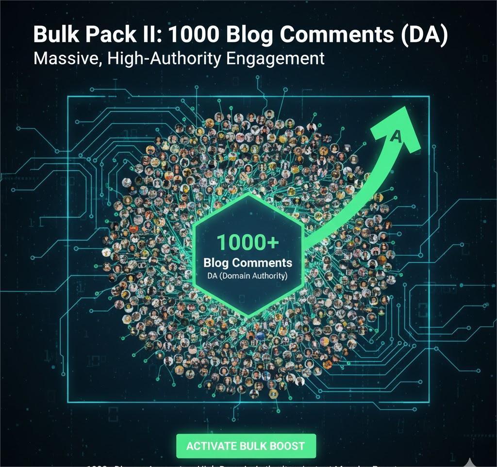 Bulk Pack II: 1000 Blog Comments (DA)