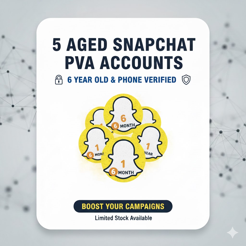 5 OLD SNAPCHAT PVA ACCOUNTS - 6 MONTH
