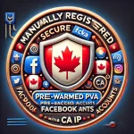 Manually registered pre-warmed PVA Facebook account CA ip