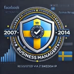 Aged Softreg Facebook accounts 2007-2014 registered with 2 Business Managers added - Swedish IP
