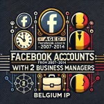 Aged Softreg Facebook accounts 2007-2014 registered with 2 Business Managers added - Belgium IP