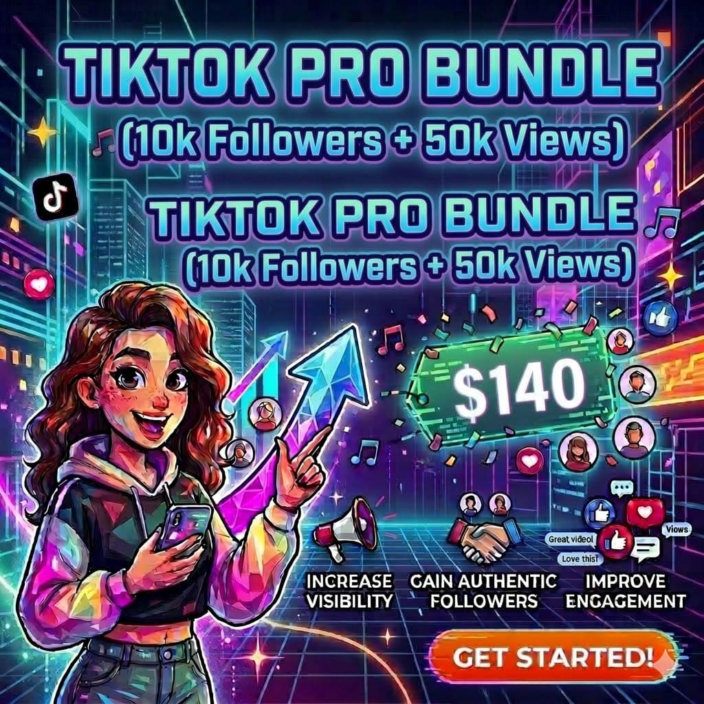 TikTok Pro Bundle (10k Followers + 50k Views)