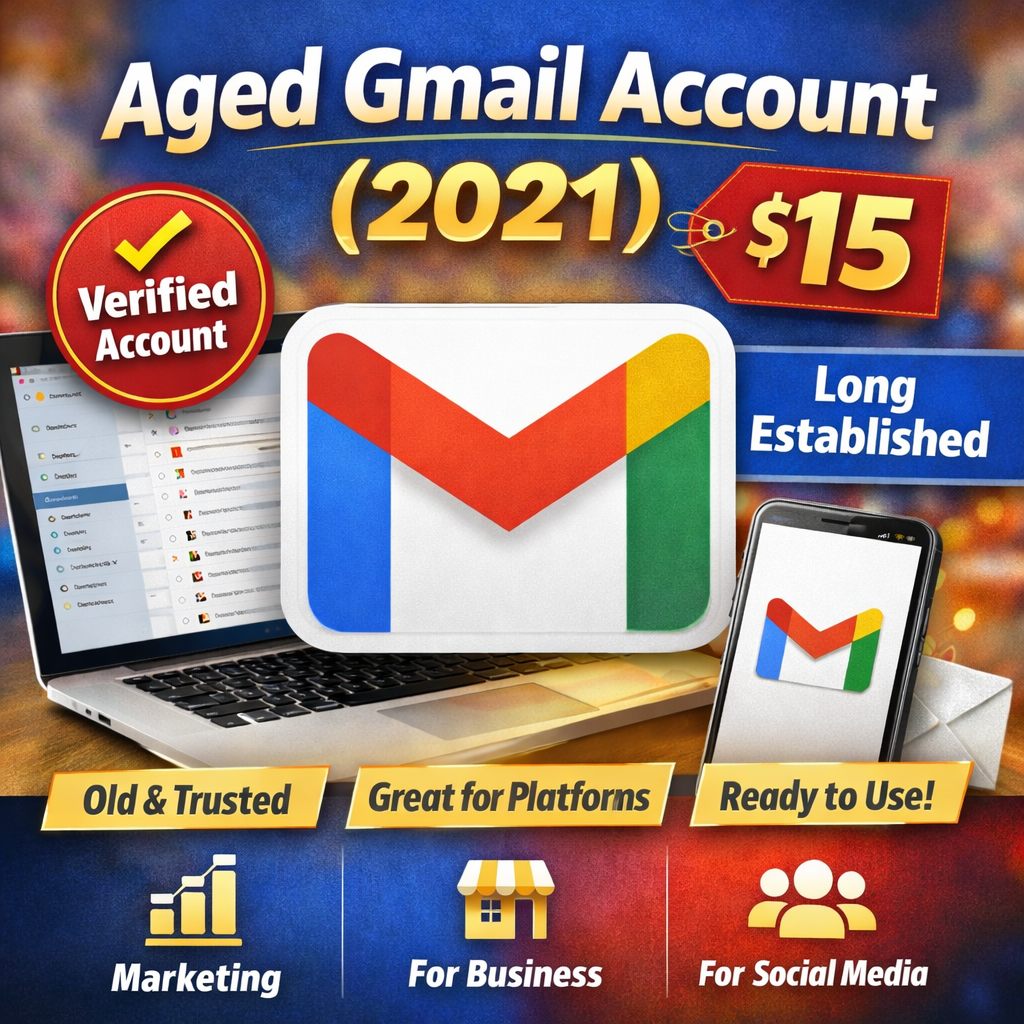Aged Gmail Account (2021)-Long Established Gmail