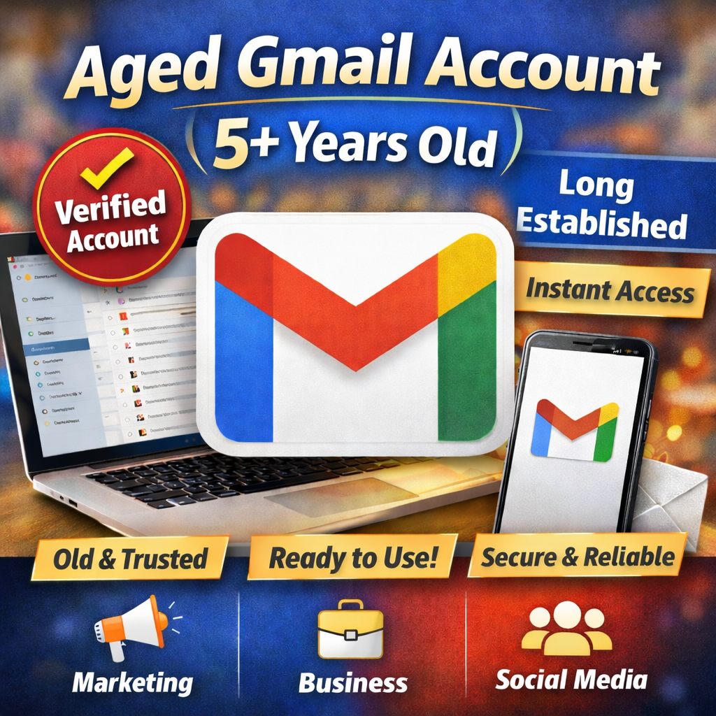Aged Gmail Account (5+ Years Old) Trusted Old Gmail Accounts