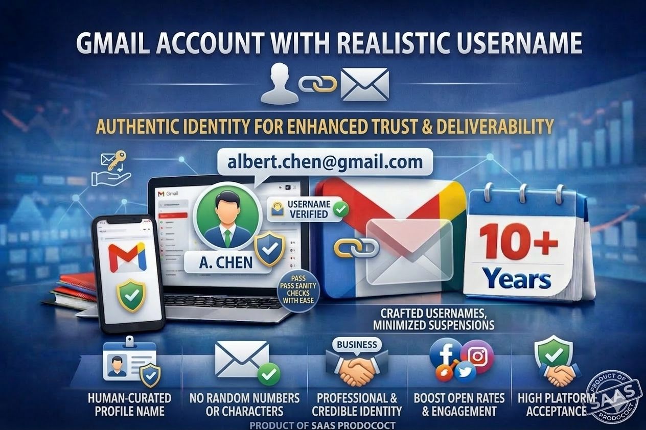 Gmail Account with Realistic Username